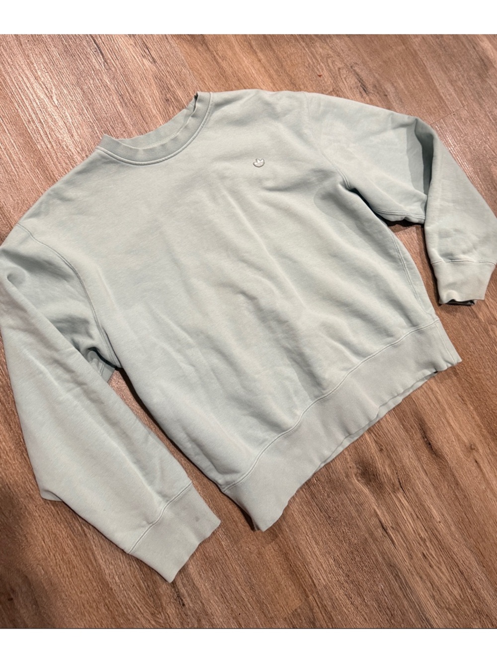 adidas Sage Green Crewneck Sweatshirt 100% organic cotton